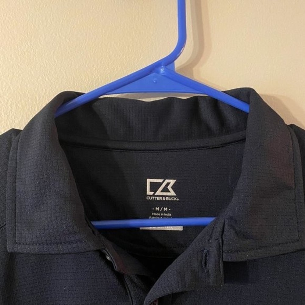 Cutter & Buck, Men's M, CB Drytec, Dark navy blue polo, 100% Polyester - Picture 2 of 4